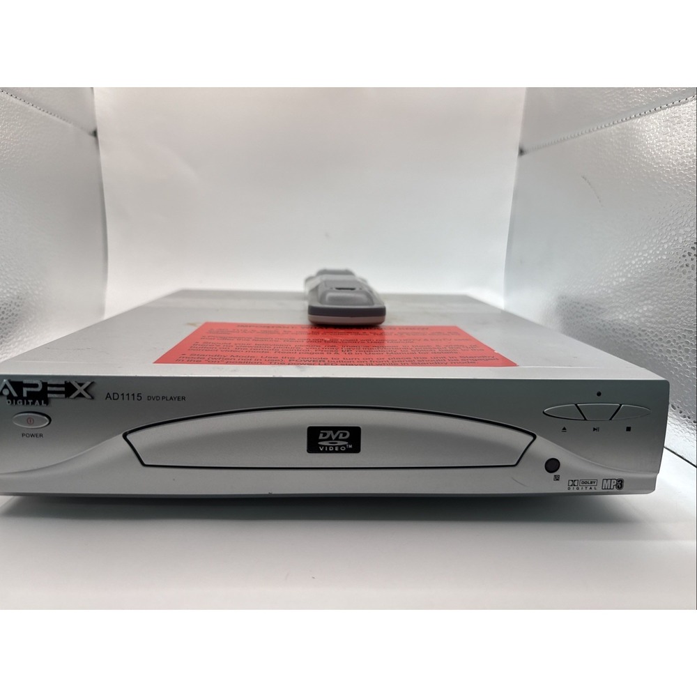 APEX DVD Video Player AD1115 Untested Compact Silver Tv Video